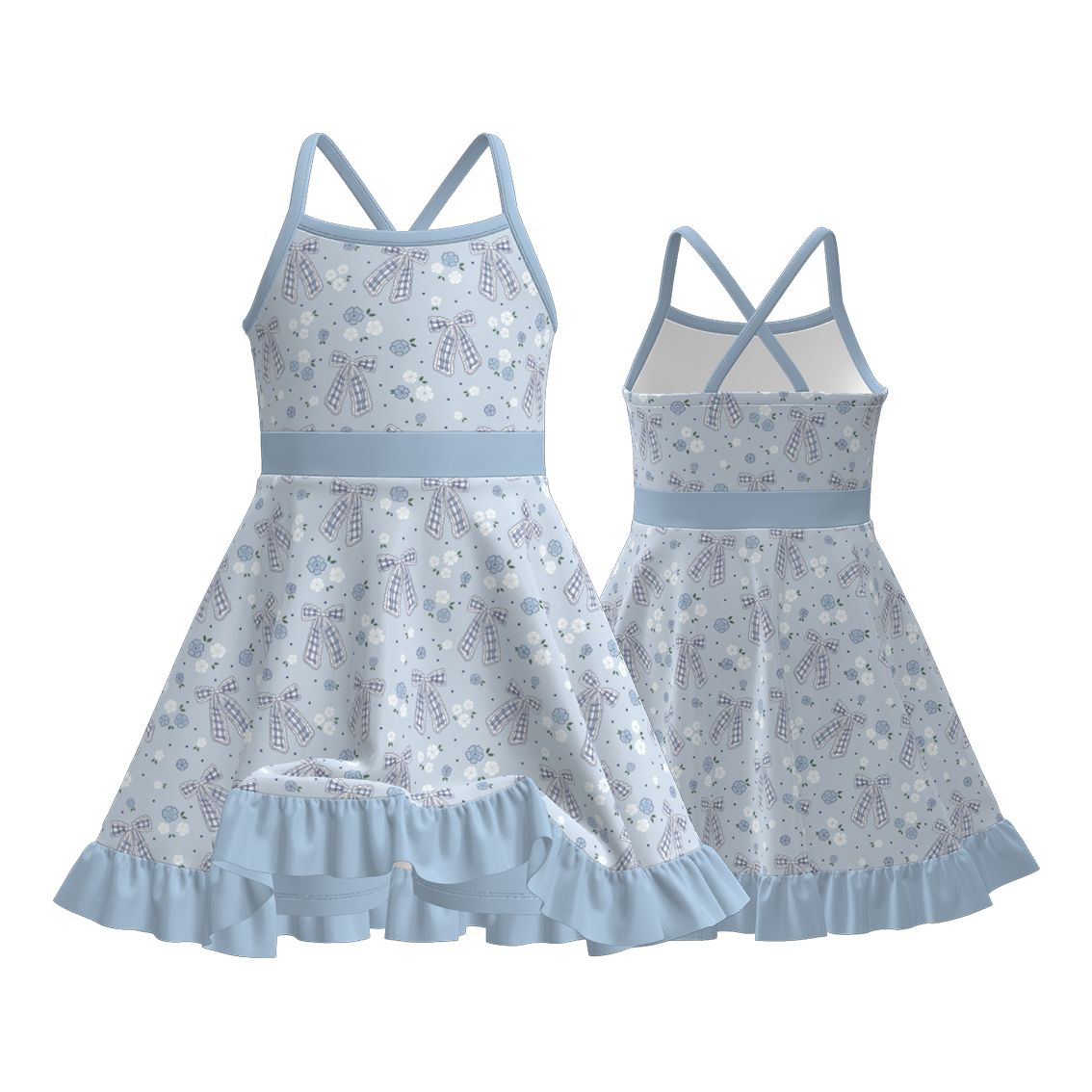 (Pre Order)Sisters Spring&Summer Bow Print Dress,Set&Romper