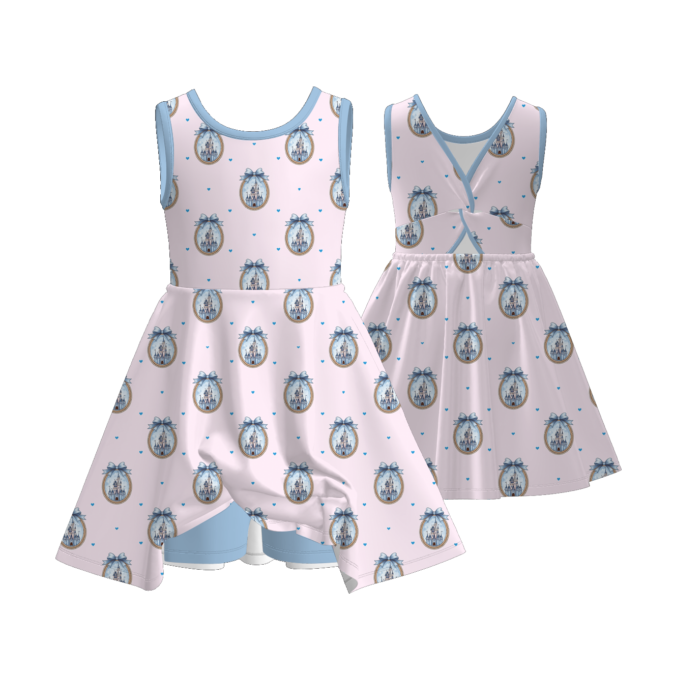 (Pre Order)Sisters Spring&Summer Castle Print Dress,Set&Romper