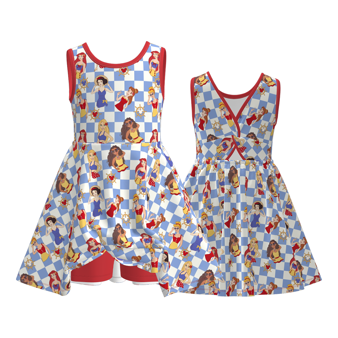 (Pre Order)Sisters Spring&Summer Princess Print Dress,Set