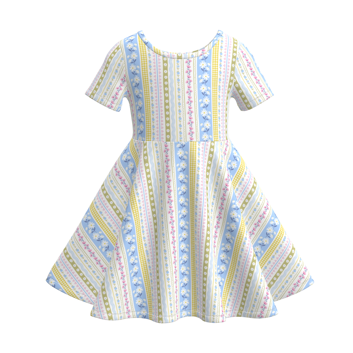 (Pre Order)Girls Spring&Summer Floral Print Dress