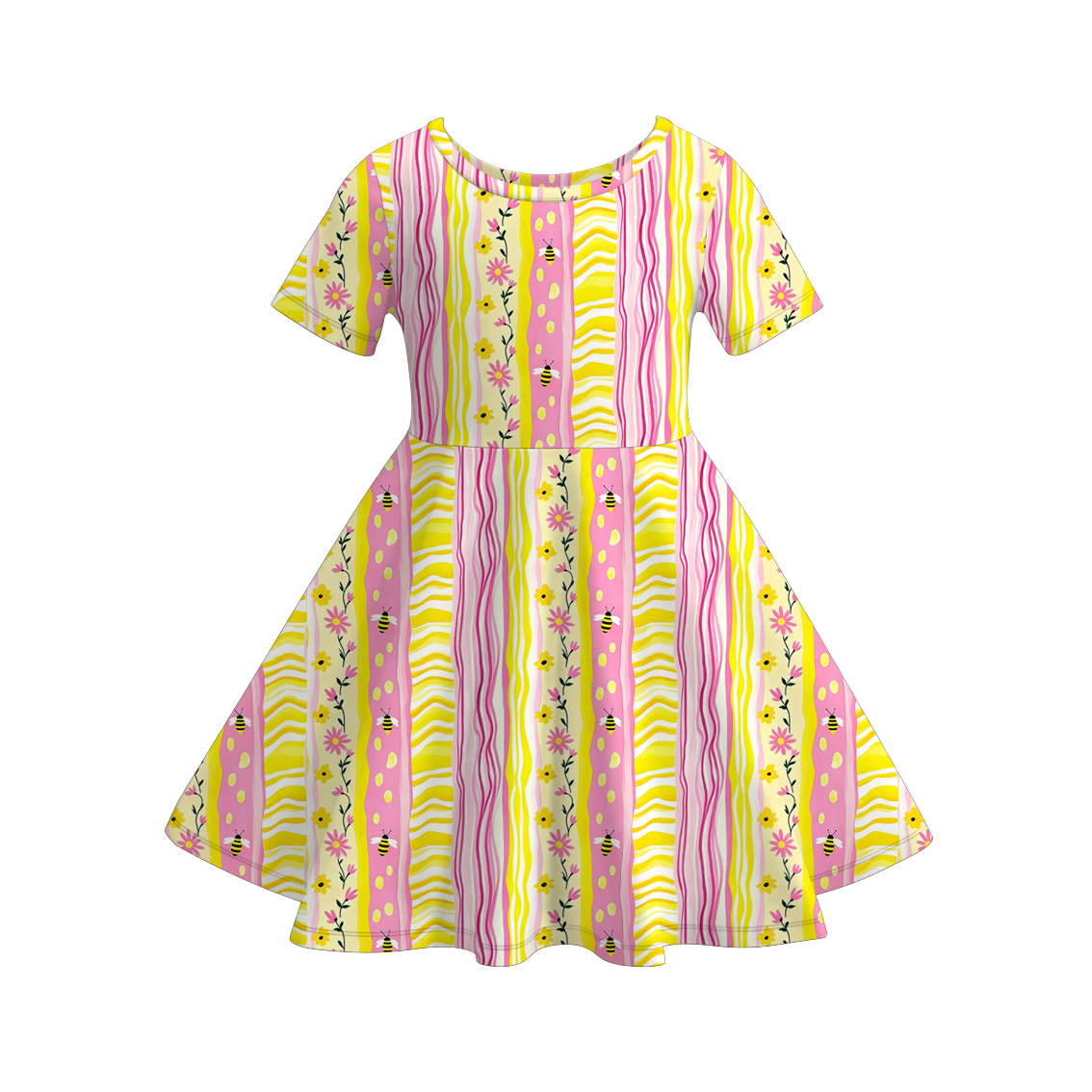 (Pre Order)Sisters Spring&Summer Floral,Bee Print Dress&Romper