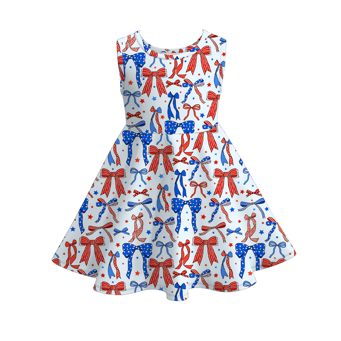 (Pre Order)Mommy and Me Patriotic Bow Print Dress,Set&Pajamas