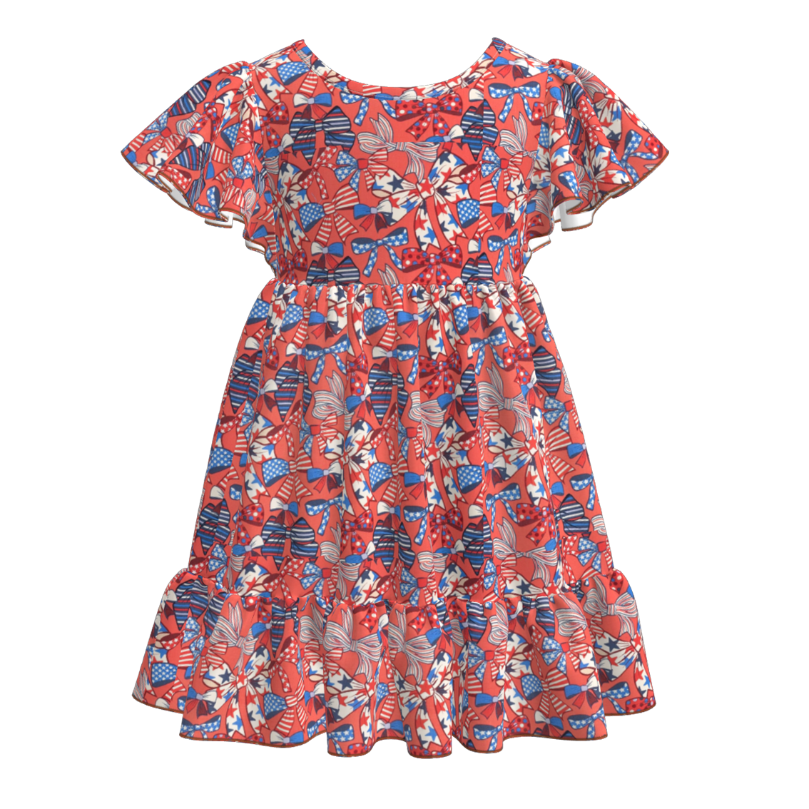 (Pre Order)Mommy and Me Patriotic Print Dress-Multiple Styles