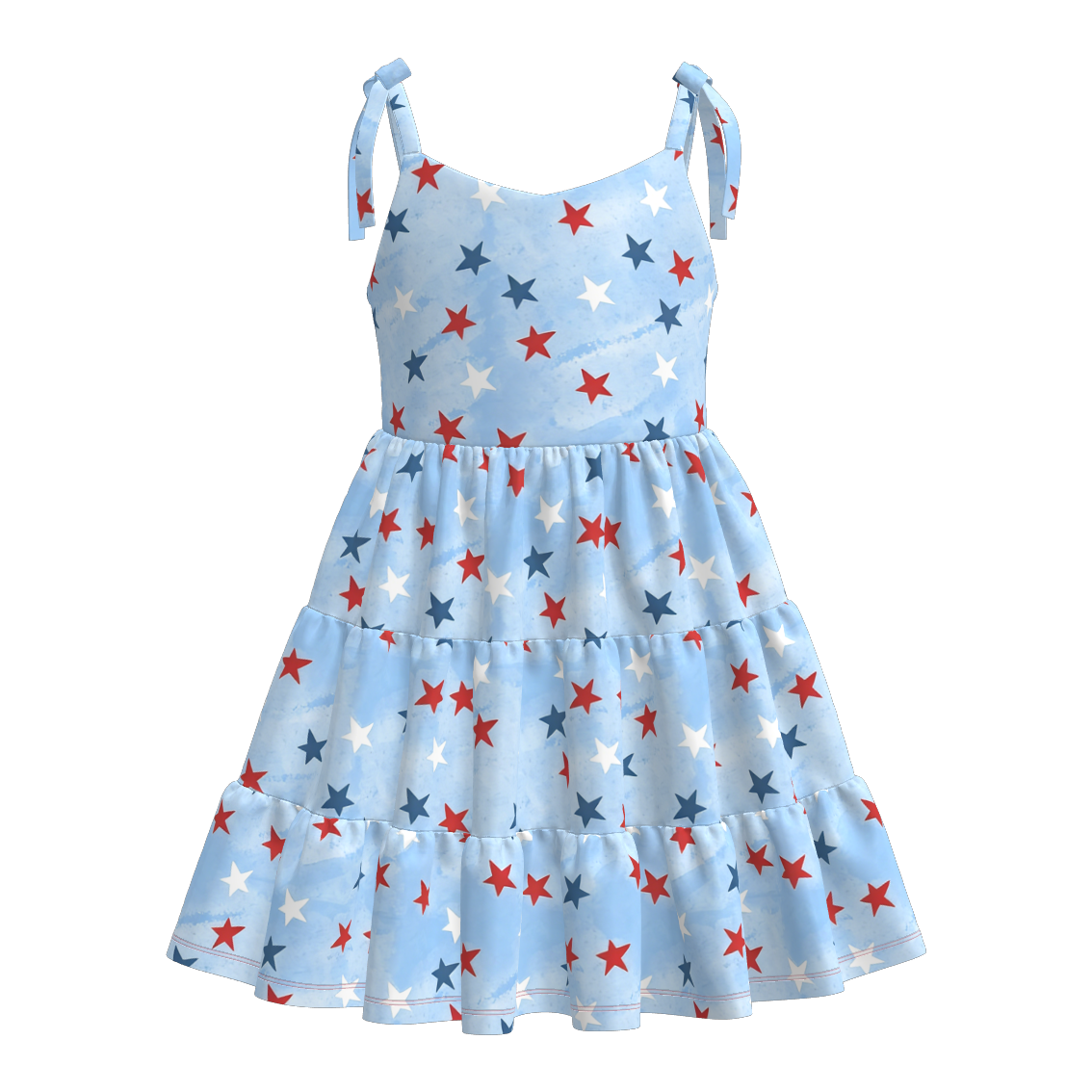 (Pre Order)Mommy and Me Patriotic Print Slip Dress-Multiple Styles