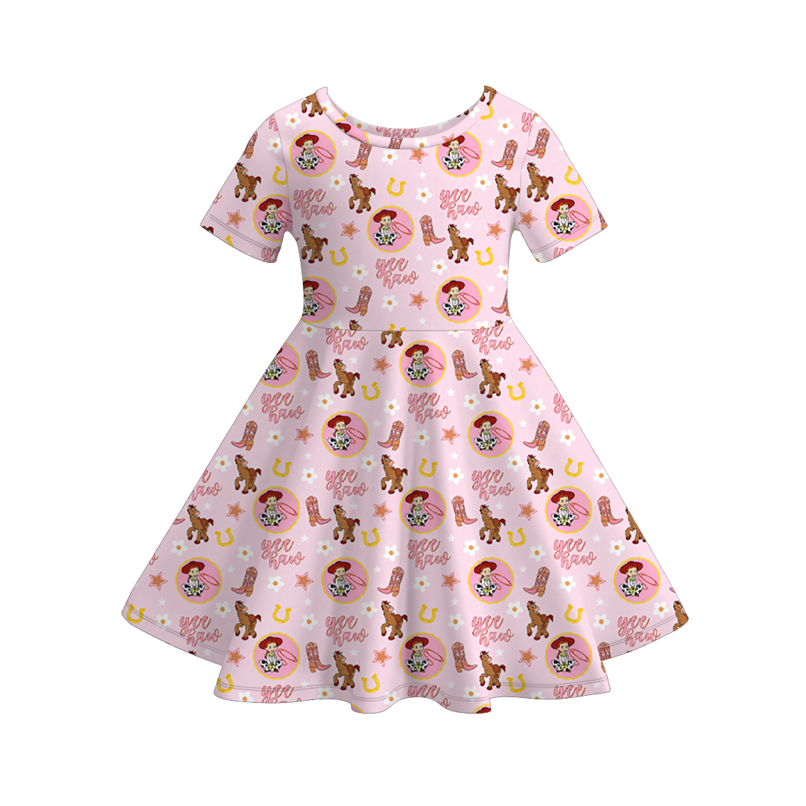 (Pre Order)Family Spring&Summer Cartoon Toy Print Dress,Set,Jumpsuit,Romper&Top