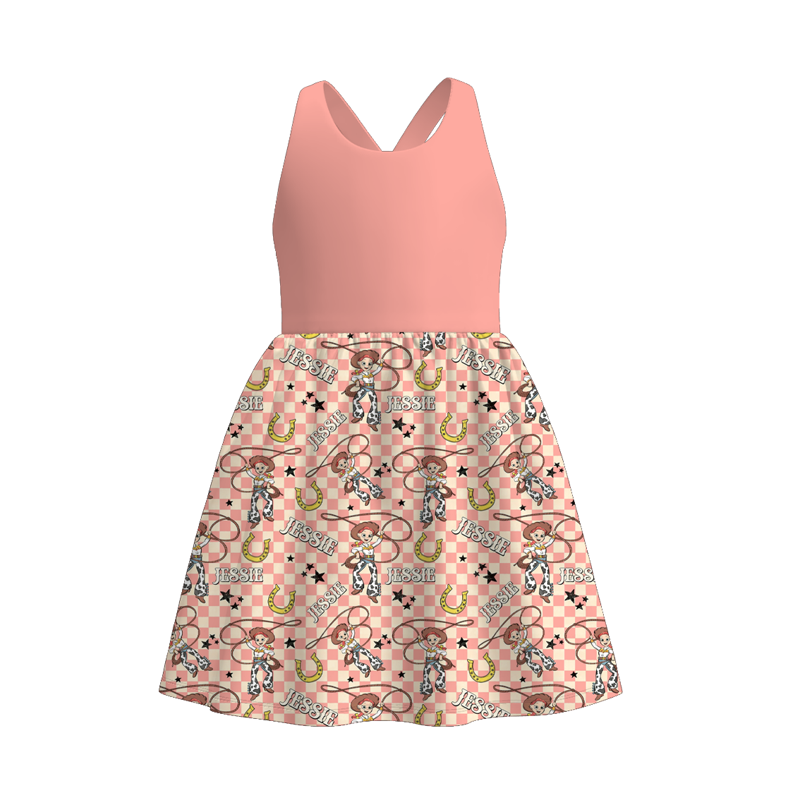 (Pre Order+Prepack Zone)Girls Cartoon Toy Print Dress,Set(Mix Size)