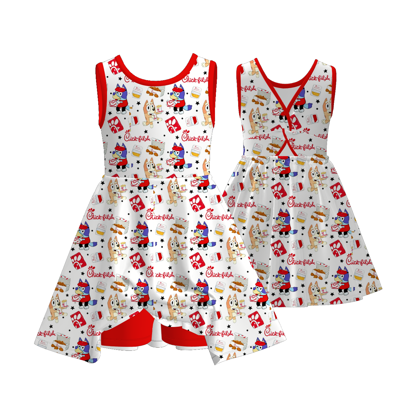 (Pre Order+Prepack Zone)Girls Cartoon&Princess Print Dress(Mix Size)