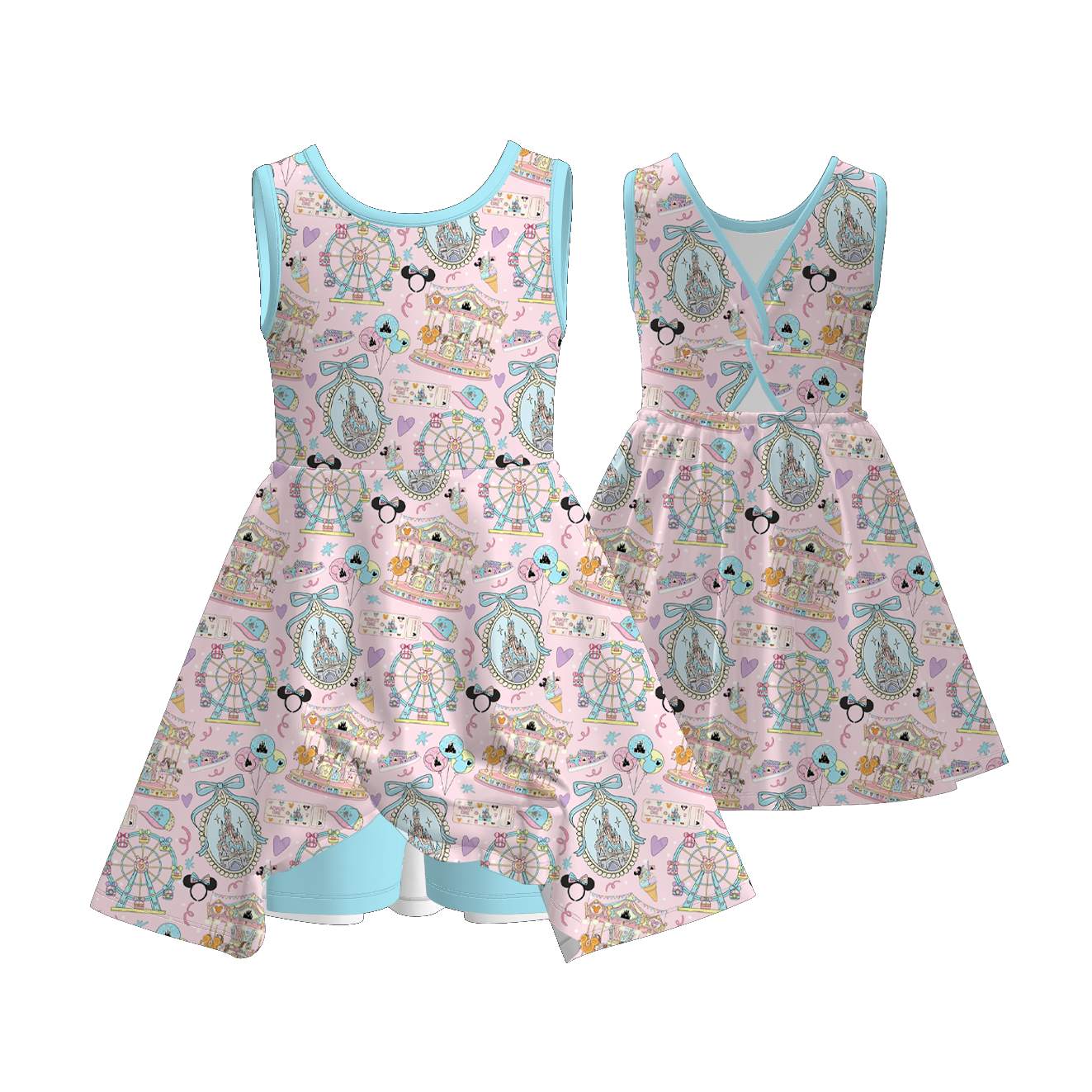 (Pre Order+Prepack Zone)Girls Cartoon&Princess Print Dress(Mix Size)