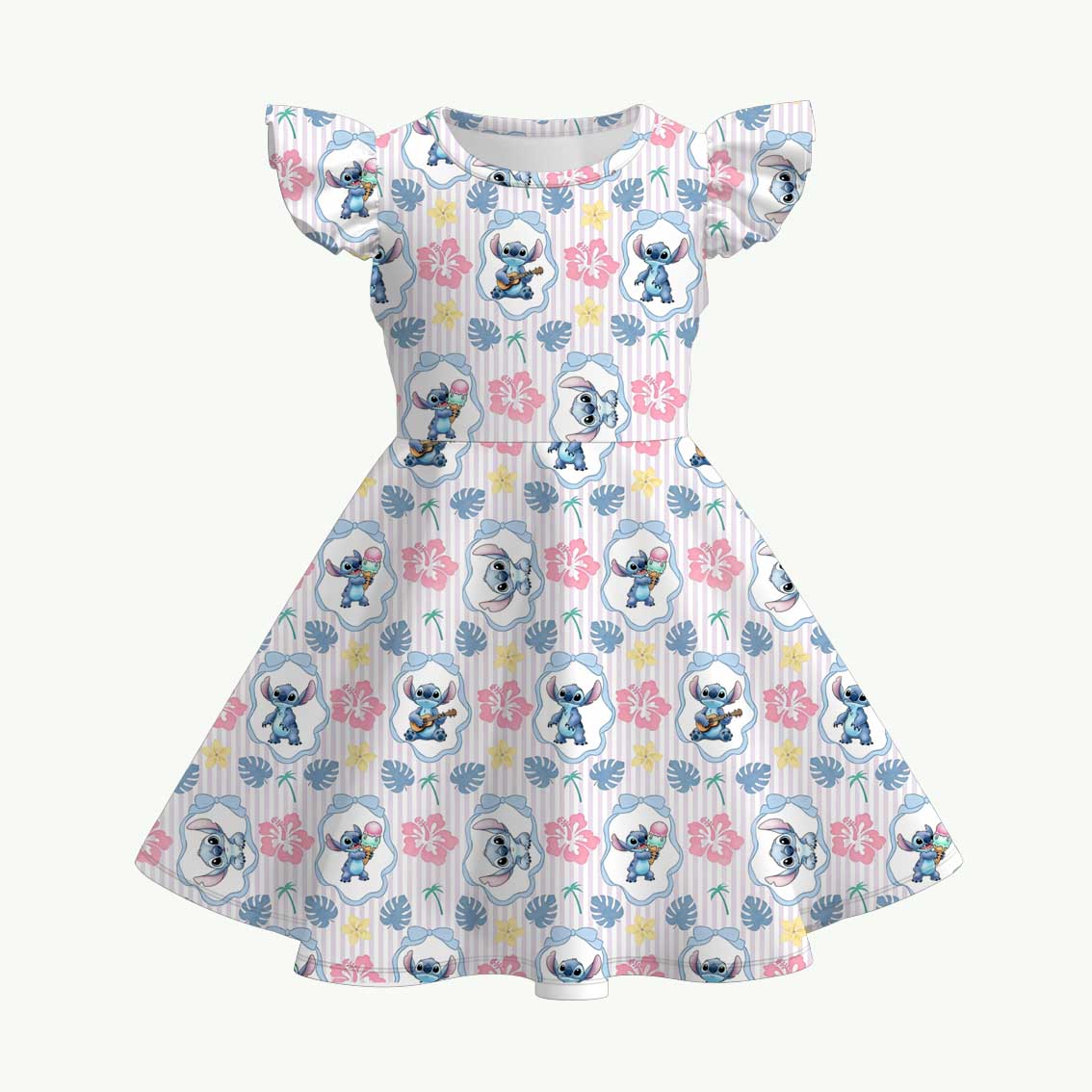 (Pre Order+Prepack Zone)Girls Cartoon Print Dress,Set&Jumpsuit(Mix Size)