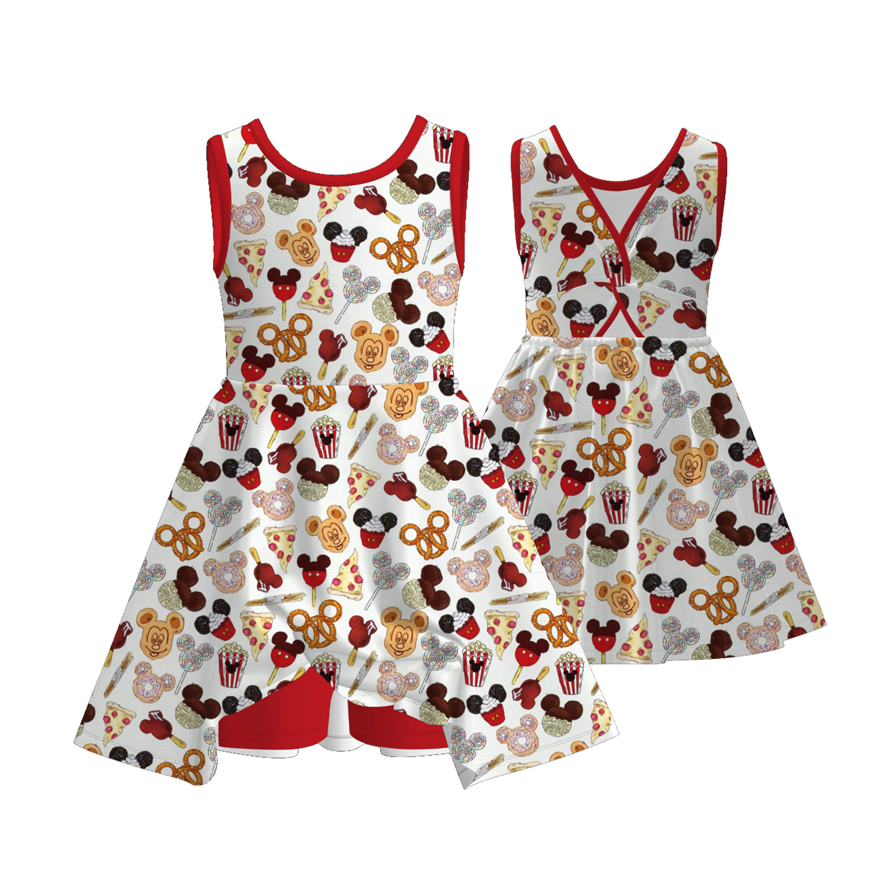 (Pre Order+Prepack Zone)Girls Spring&Summer Cartoon Print Skort Dress&Set(Mix Size)