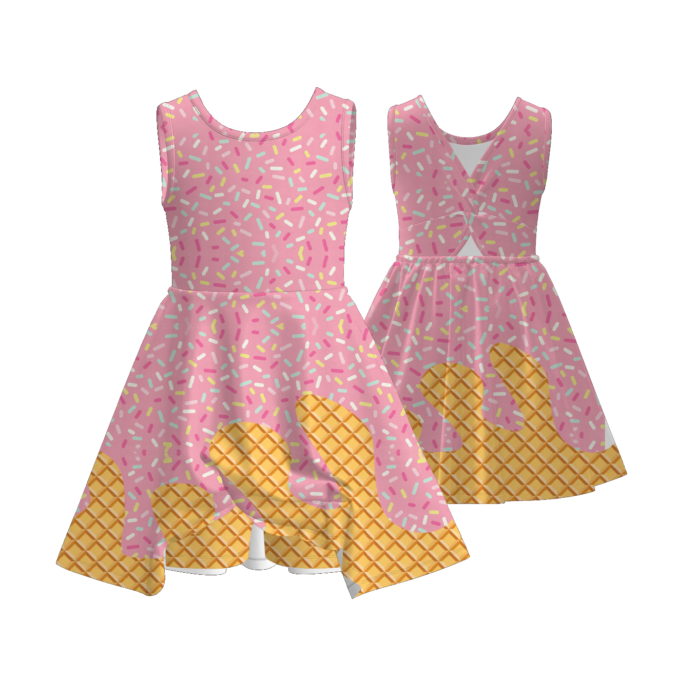 (Pre Order+Prepack Zone)Girls Spring&Summer Food Print Skort Dress&Set(Mix Size)