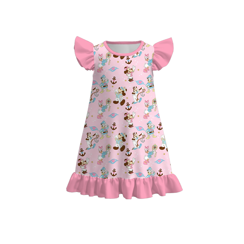 (Pre Order)Mommy and Me Spring&Summer Cartoon Print Pajamas