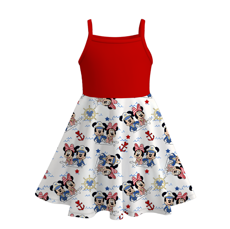 (Pre Order)Mommy and Me Spring&Summer Cartoon Print Dress,Set