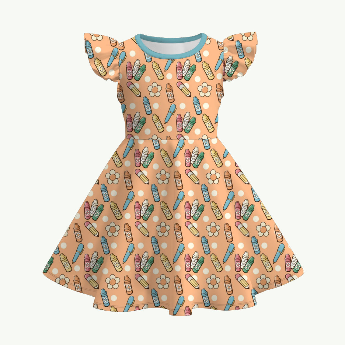 (Pre Order+Prepack Zone)Girls Summer Back To School Print Dress&Set(Mix Size)