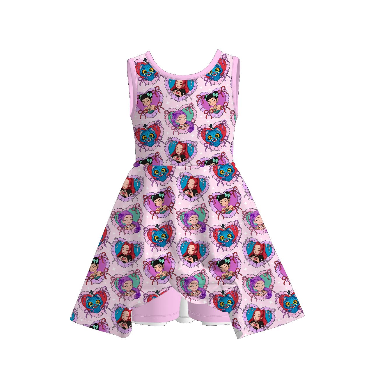 (Pre Order+Prepack Zone)Girls Spring&Summer Movie Character Print Skort Dress
