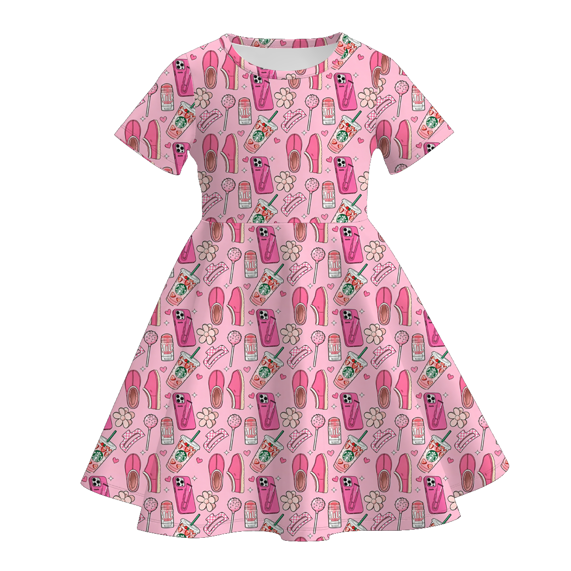 (Pre Order+Prepack Zone)Girls Princess Print Dress,Set(Mix Size)