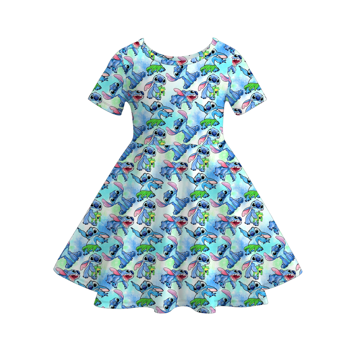 (Pre Order+Prepack Zone)Siblings Cartoon Print Dress&Shorts Set(Mix Size)