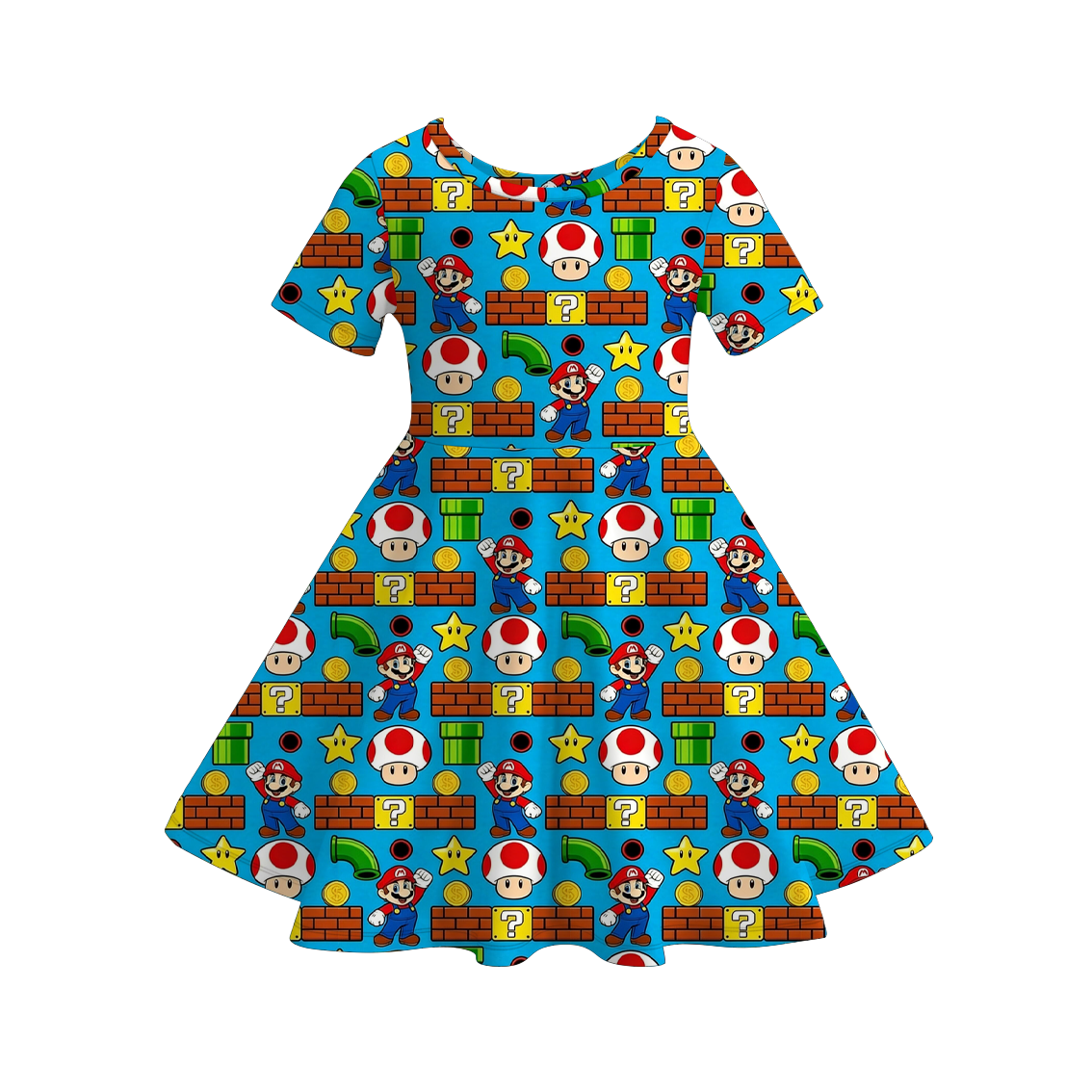 (Pre Order+Prepack Zone)Siblings Cartoon Print Dress&Shorts Set(Mix Size)