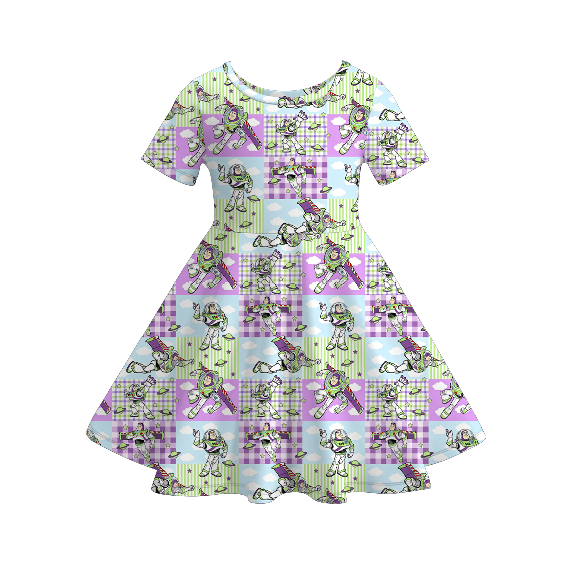 (Pre Order+Prepack Zone)Siblings Cartoon Print Dress&Shorts Set(Mix Size)