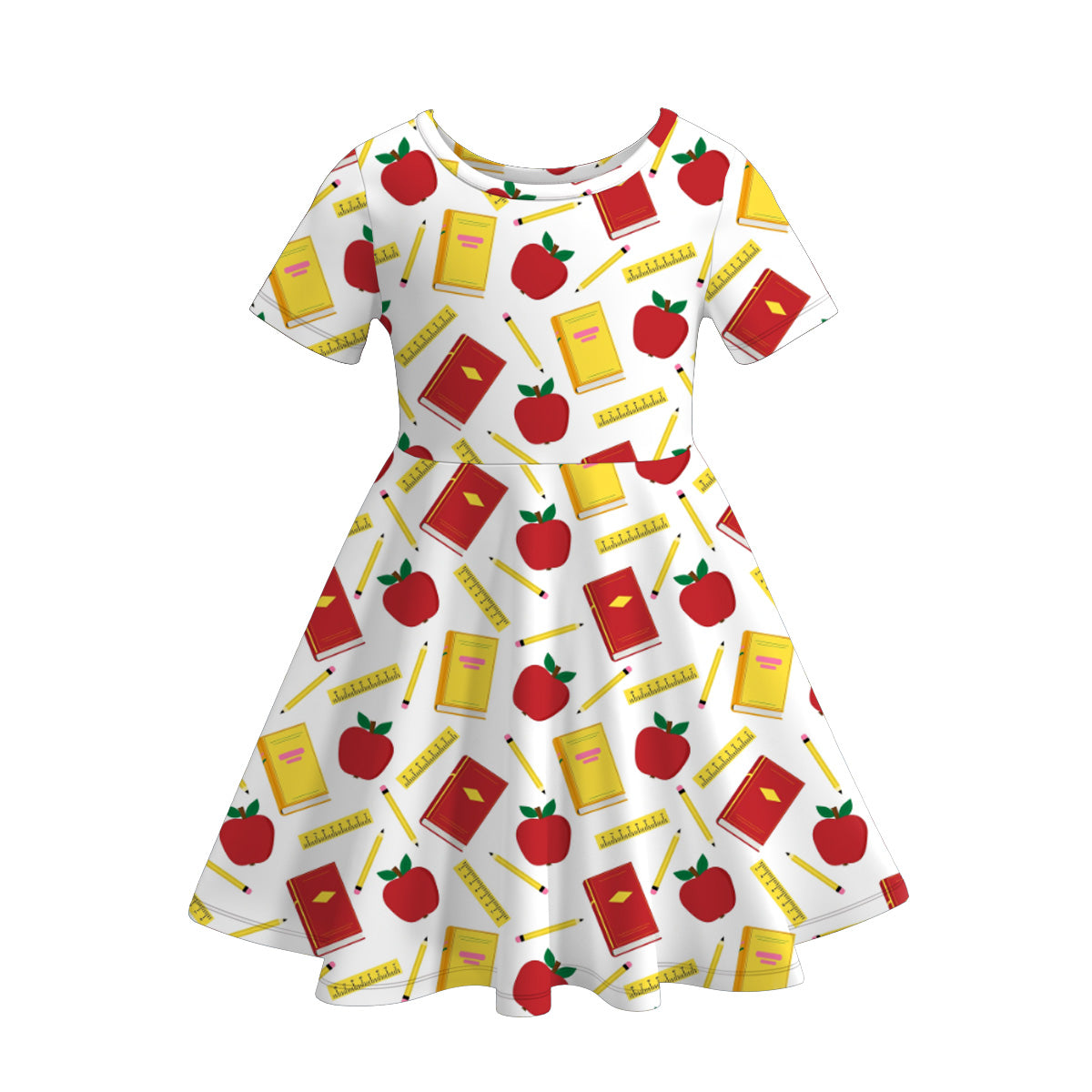 (Pre Order+Prepack Zone)Girls Summer Back To School Print Dress