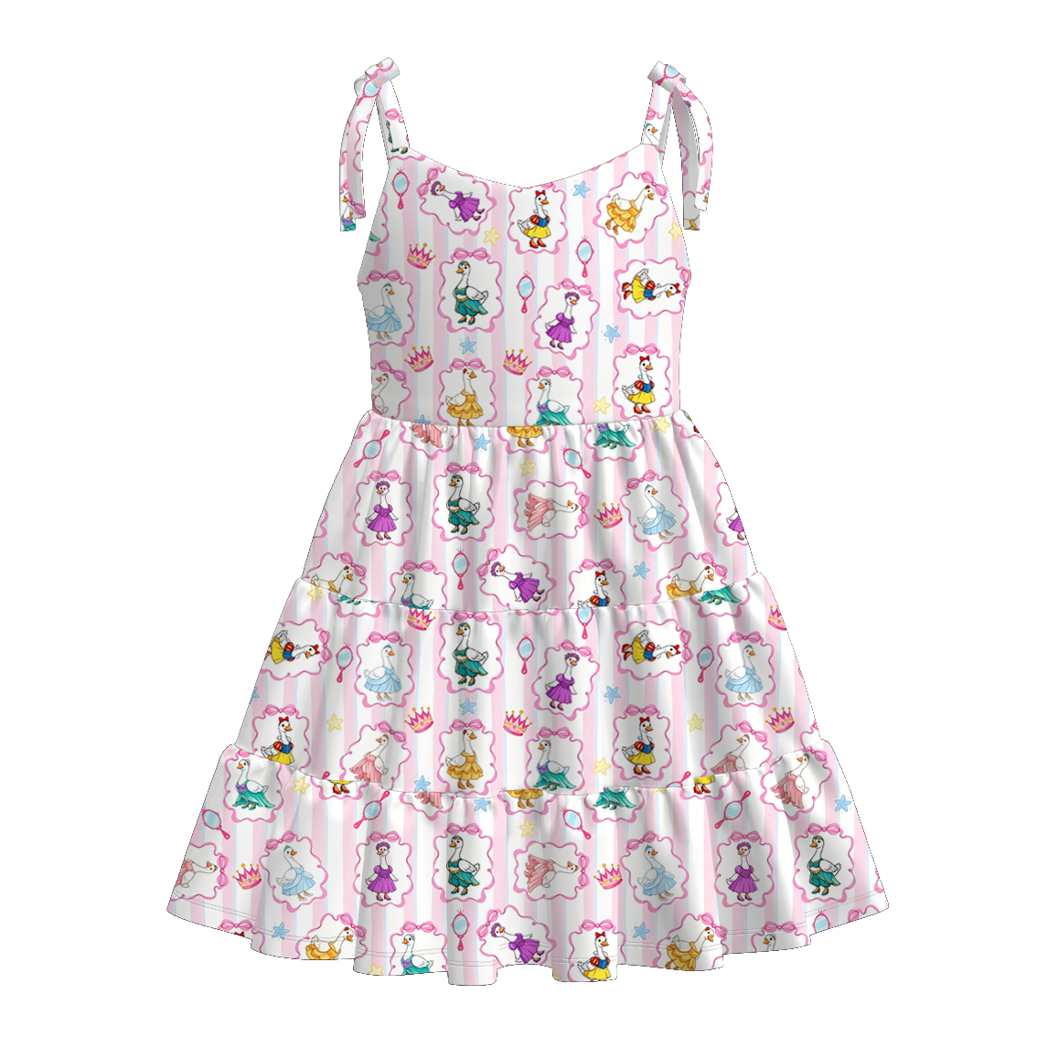(Pre Order+Prepack Zone)Sisters Goose Print Dress&Romper