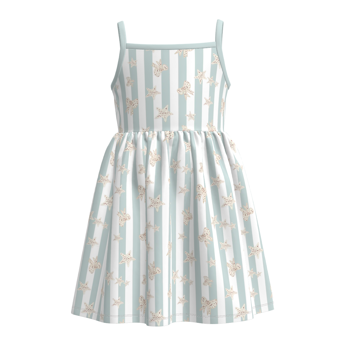 (Pre Order+Prepack Zone)Girls Spring&Summer Seaside Print Slip Dress