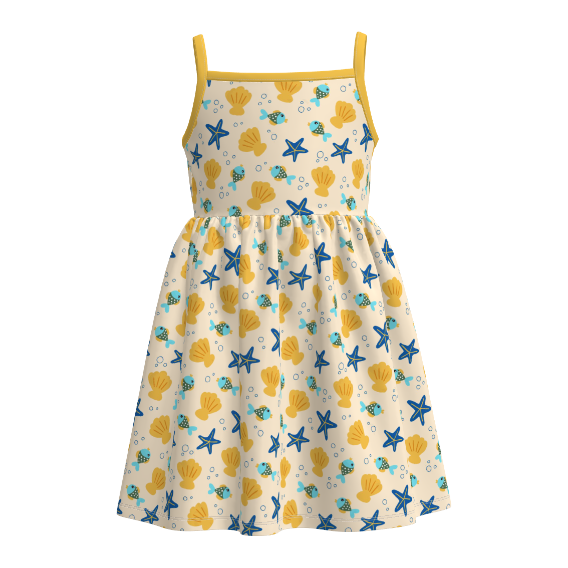 (Pre Order+Prepack Zone)Girls Spring&Summer Seaside Print Slip Dress