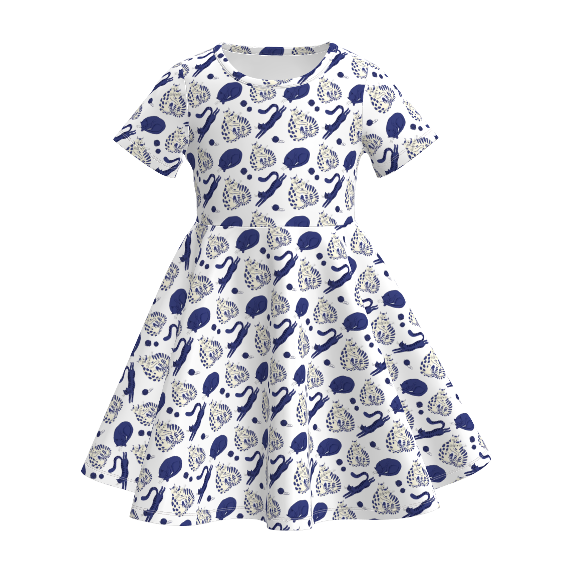 (Pre Order+Prepack Zone)Girls Spring&Summer Puppy Print Dress