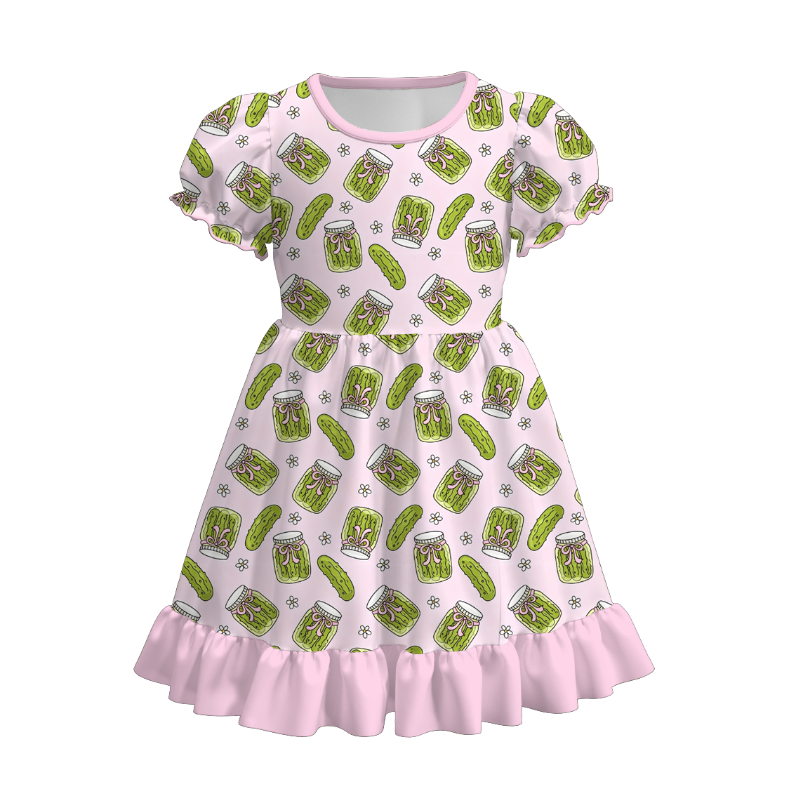 (Pre Order+Prepack Zone)Sisters Summer Pickle Print Dress&Romper