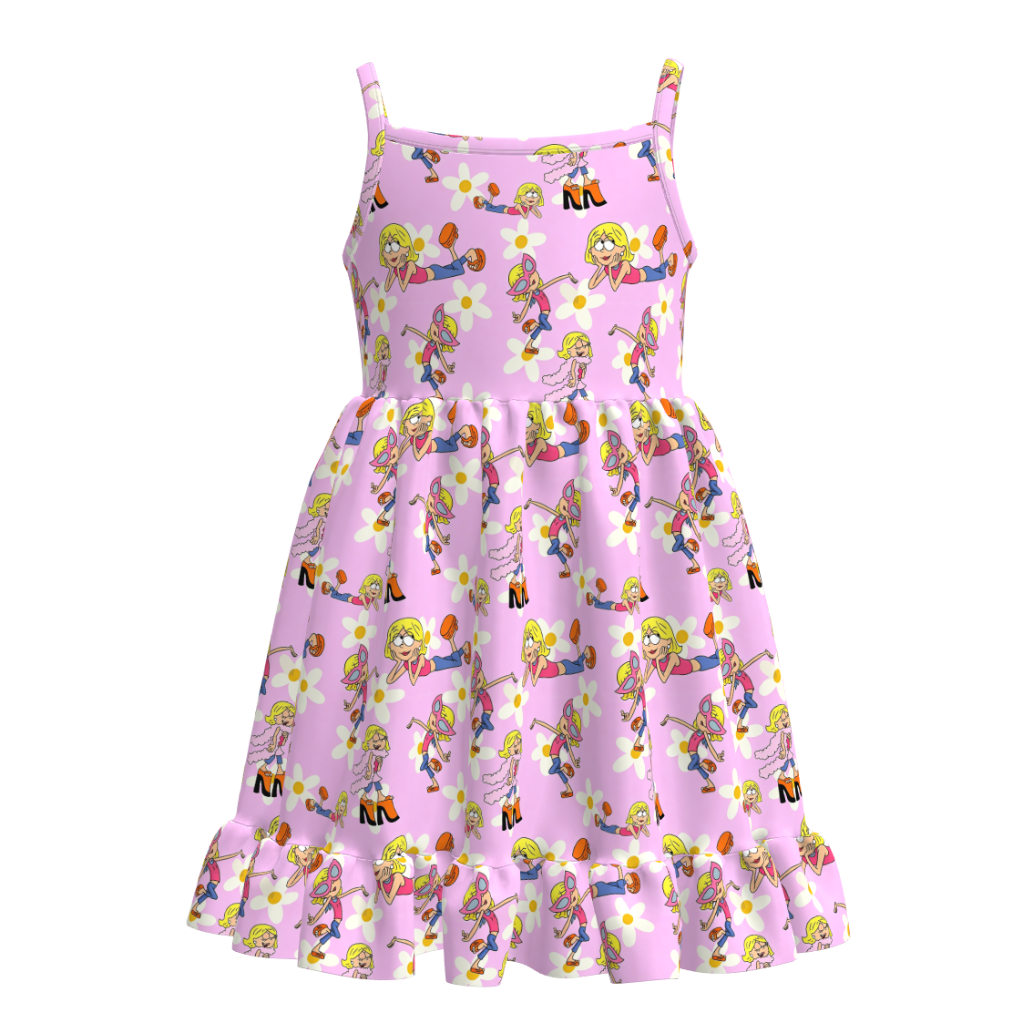 (Pre Order+Prepack Zone)Girls Summer Cartoon Print Slip Dress