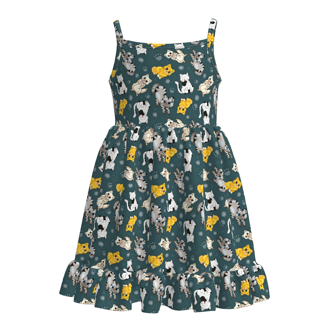 (Pre Order+Prepack Zone)Girls Summer Cartoon Print Slip Dress