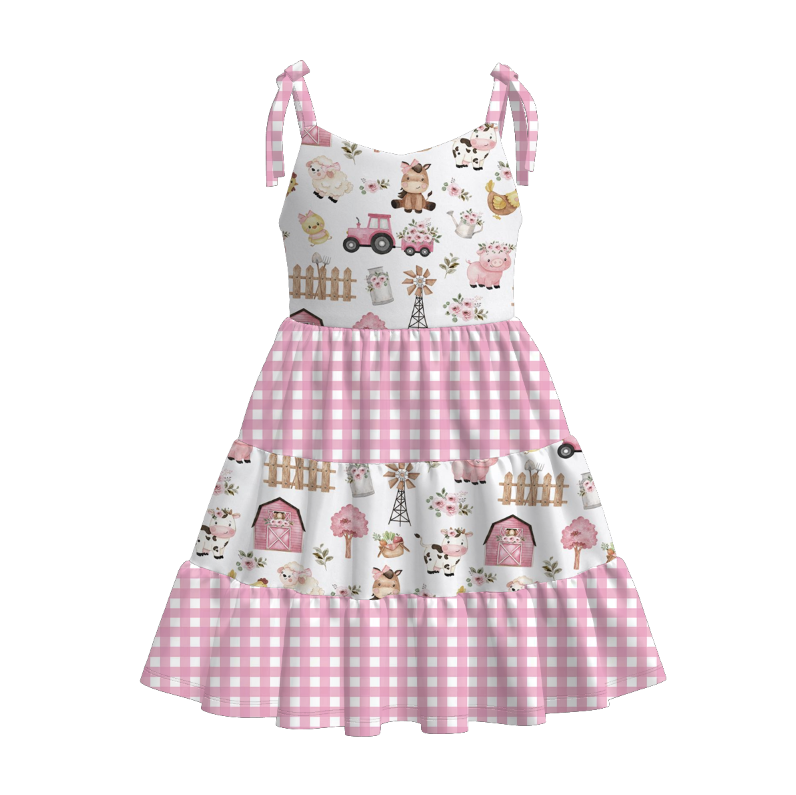 (Pre Order+Prepack Zone)Girls Summer Floral&Fruit Print Slip Dress(Mix Size)