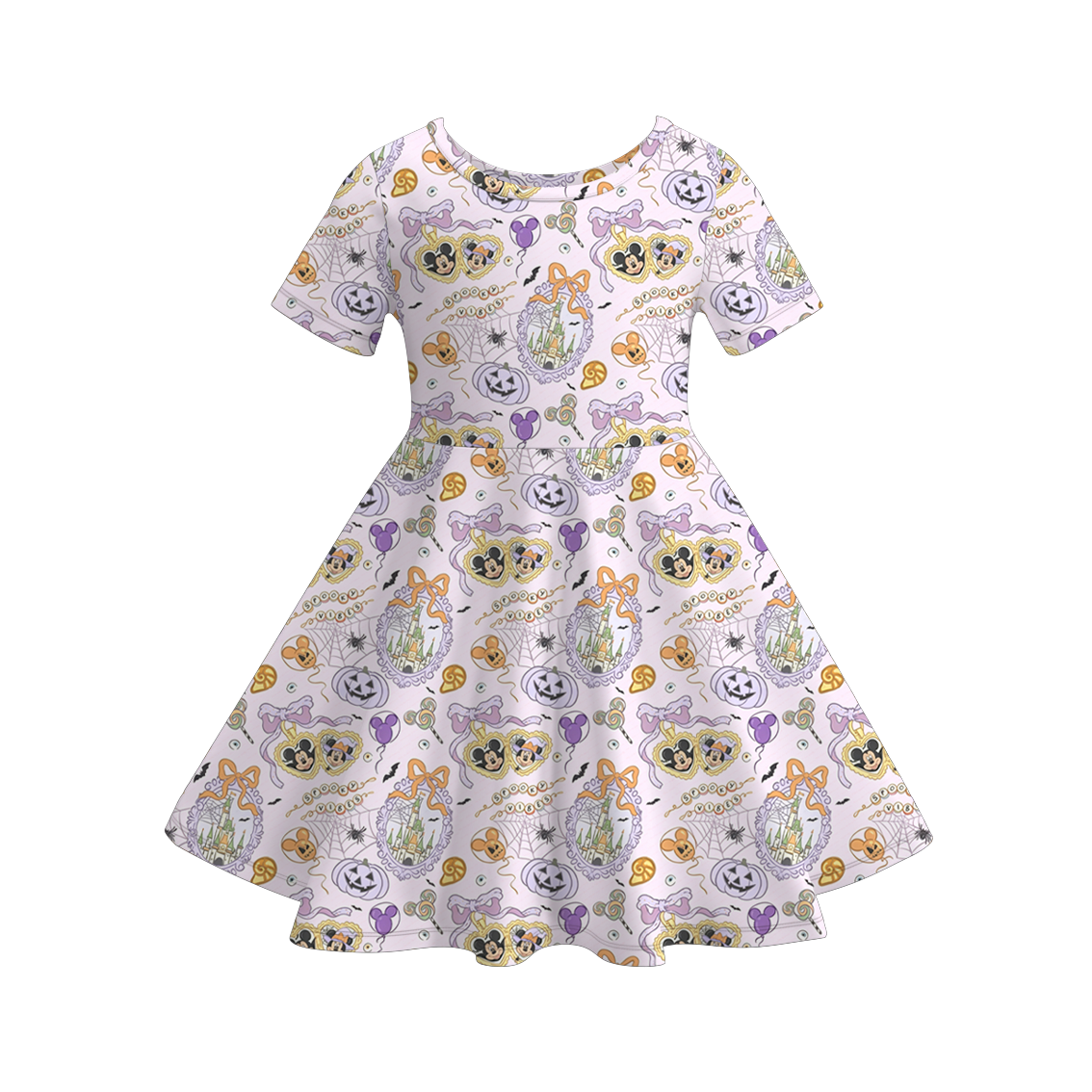 (Weekly Pre-Order)Girls Halloween Cartoon Print Dress&Set(Ends Wednesday)
