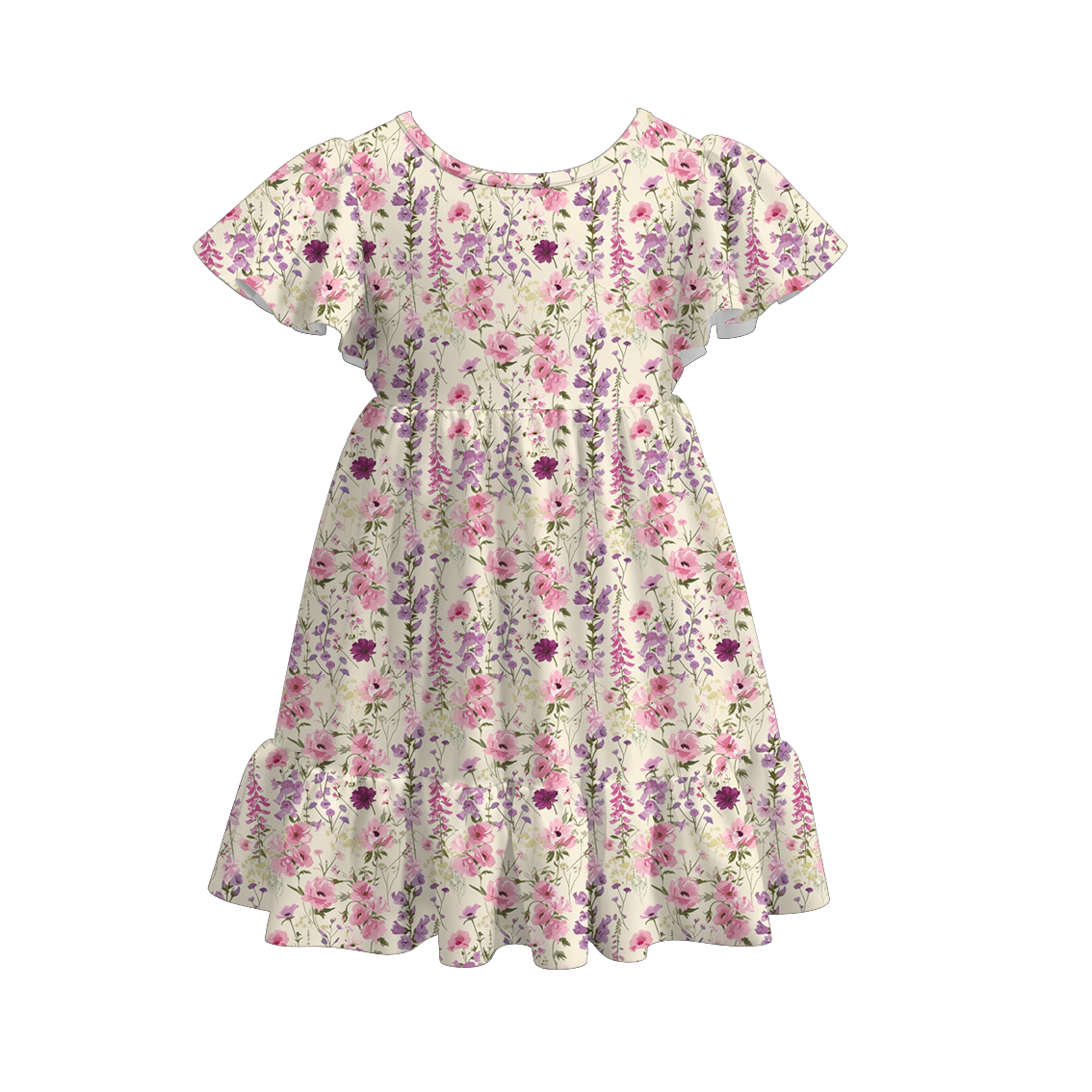 (Pre Order)Mommy and Me Fall Floral Print Dress