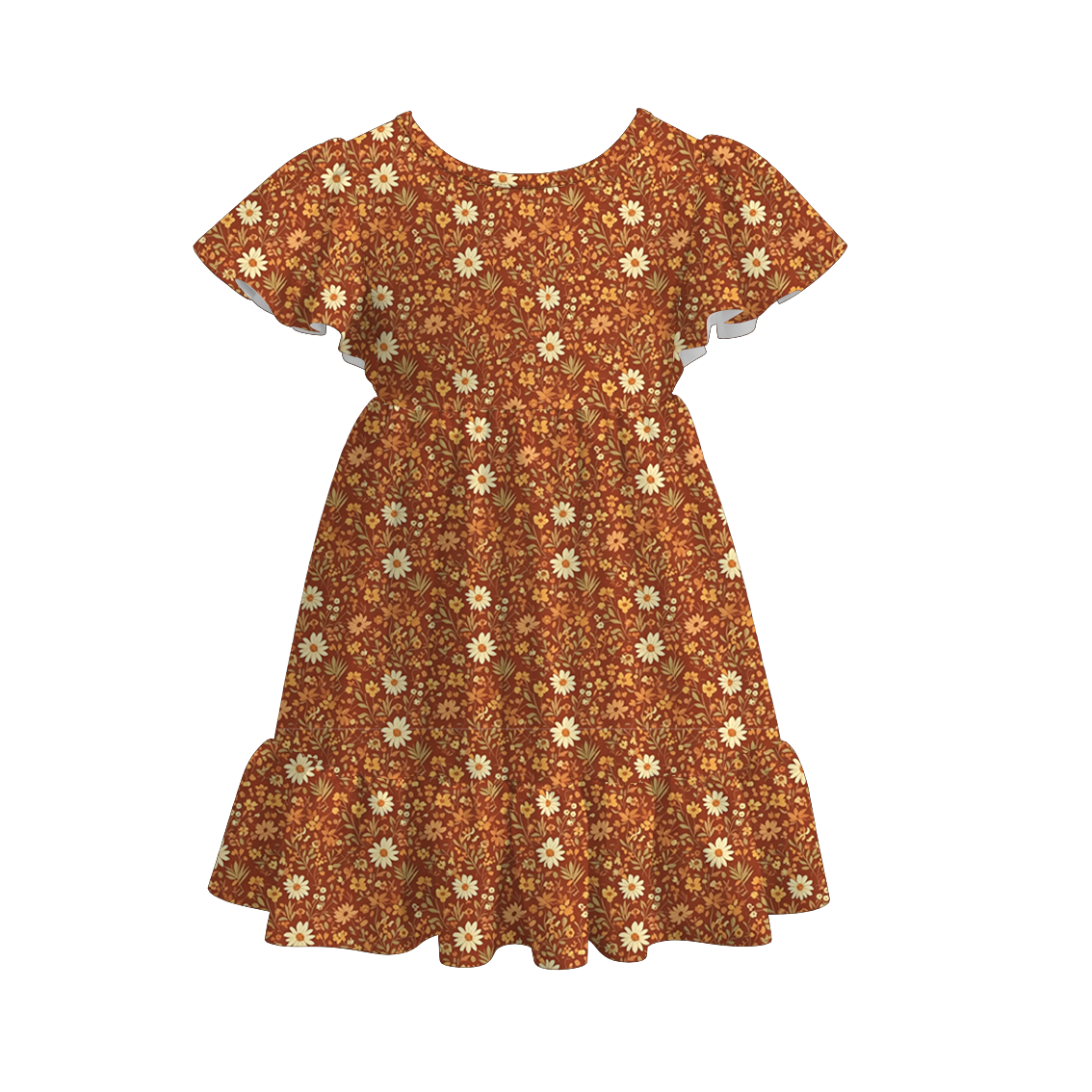 (Pre Order)Mommy and Me Fall Floral Print Dress