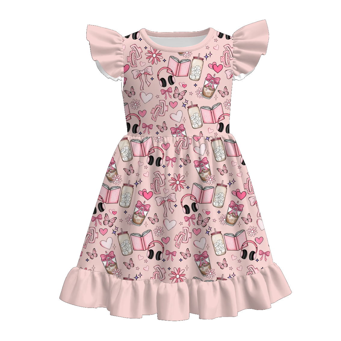 (Pre Order+Prepack Zone)Girls Fall Print Dress&Outfit Set