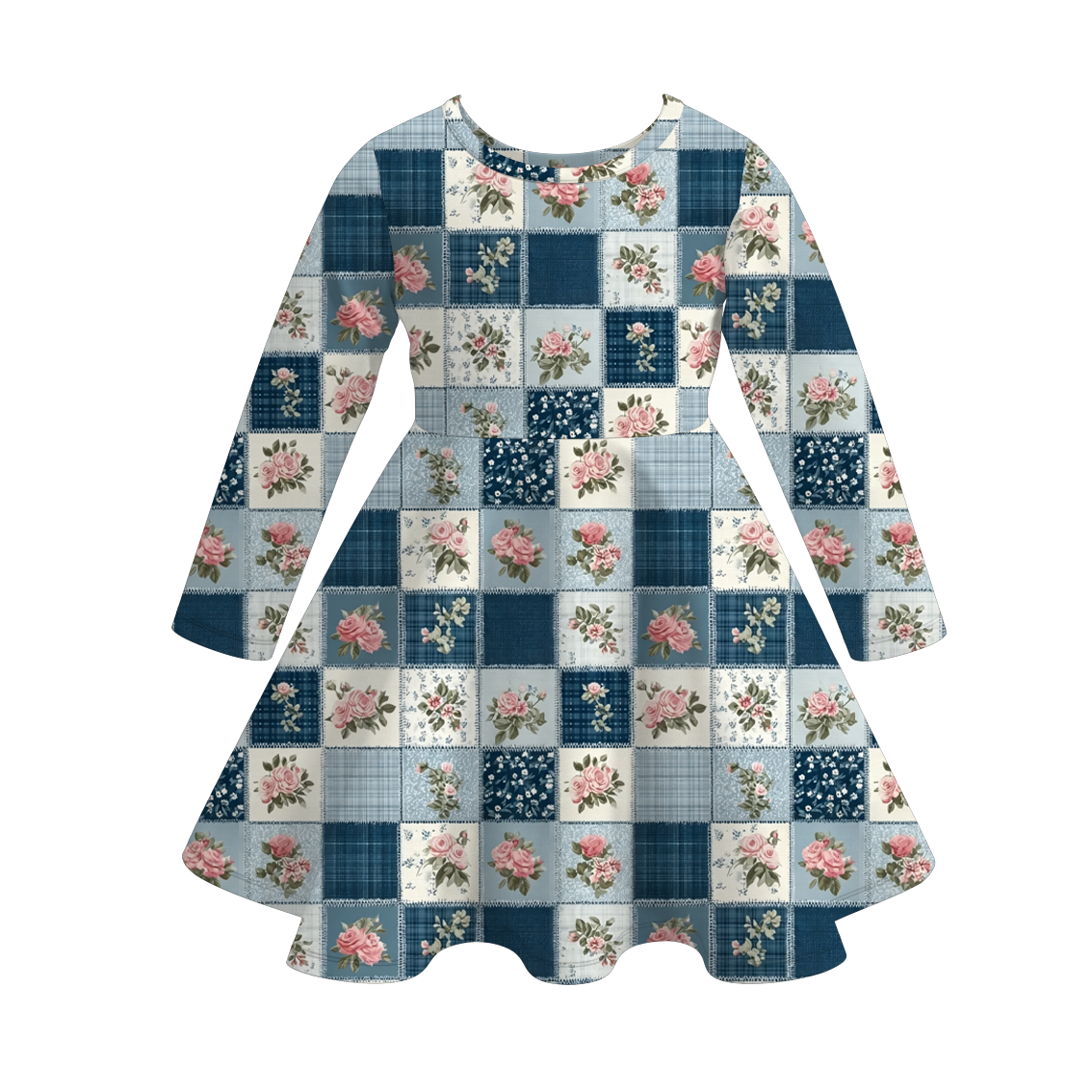 (Pre Order)Mommy and Me Fall Floral Print Dress