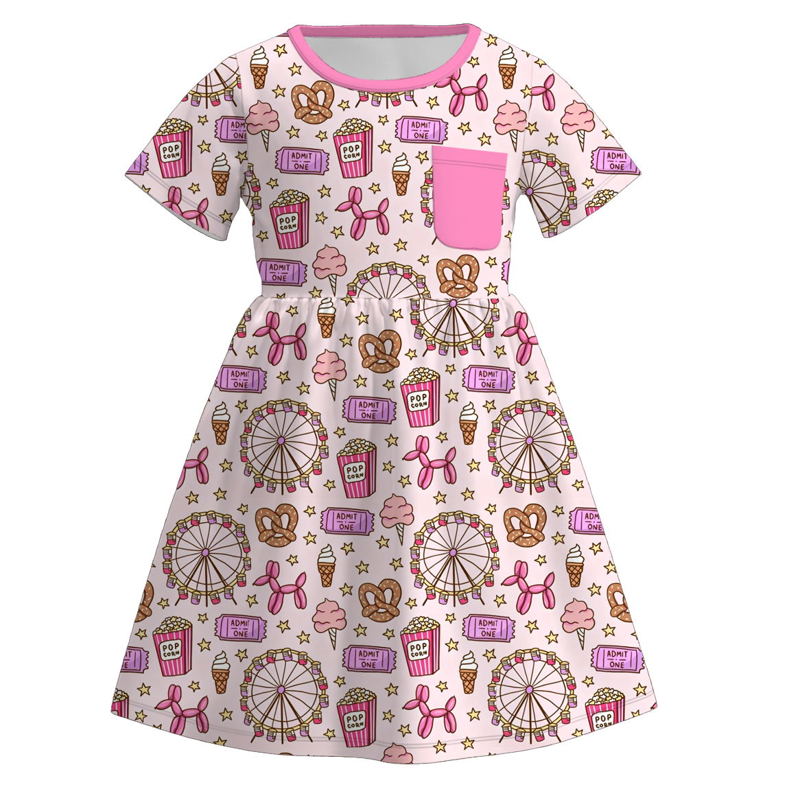(Pre Order+Prepack Zone)Siblings Fall Popcorn Print Dress,Set,Pants&Romper