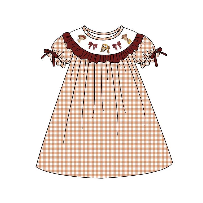 (Weekly Pre-Order)Siblings Cartoon Embroidery Smocked Dress,Set&Romper(Ends Wednesday)