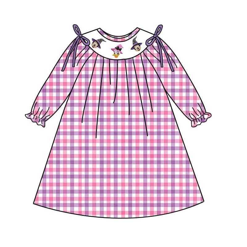(Weekly Pre-Order)Girls Halloween Cartoon Embroidery Smocked Dress&Romper(Ends Wednesday)