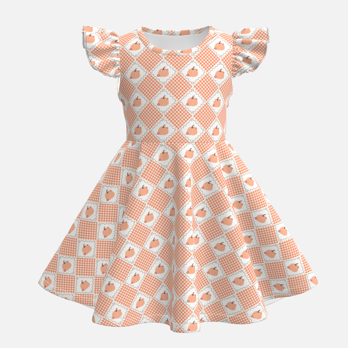 (Pre Order)Girls Halloween Print Dress