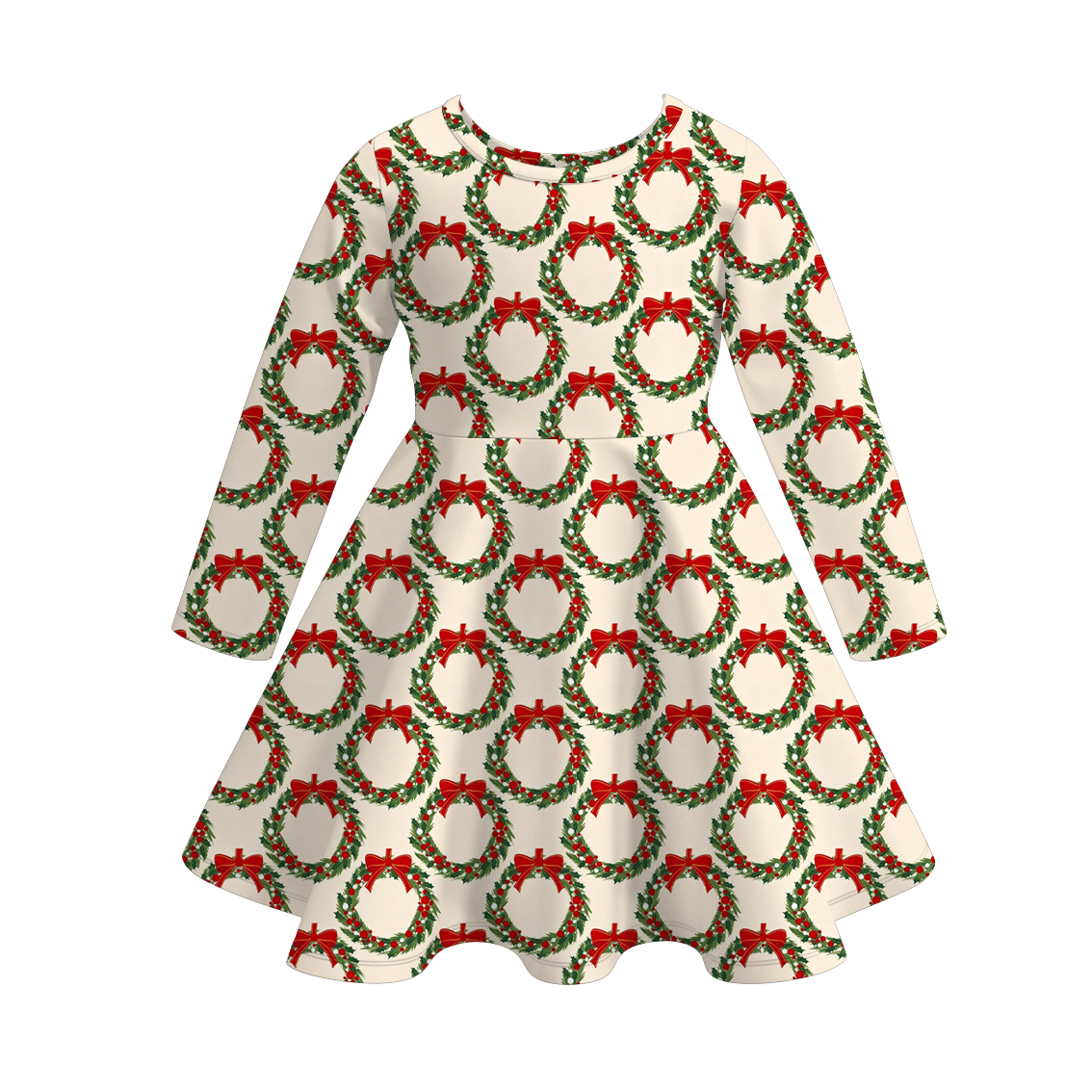 (Pre Order)Sisters Christmas Print Dress&Romper
