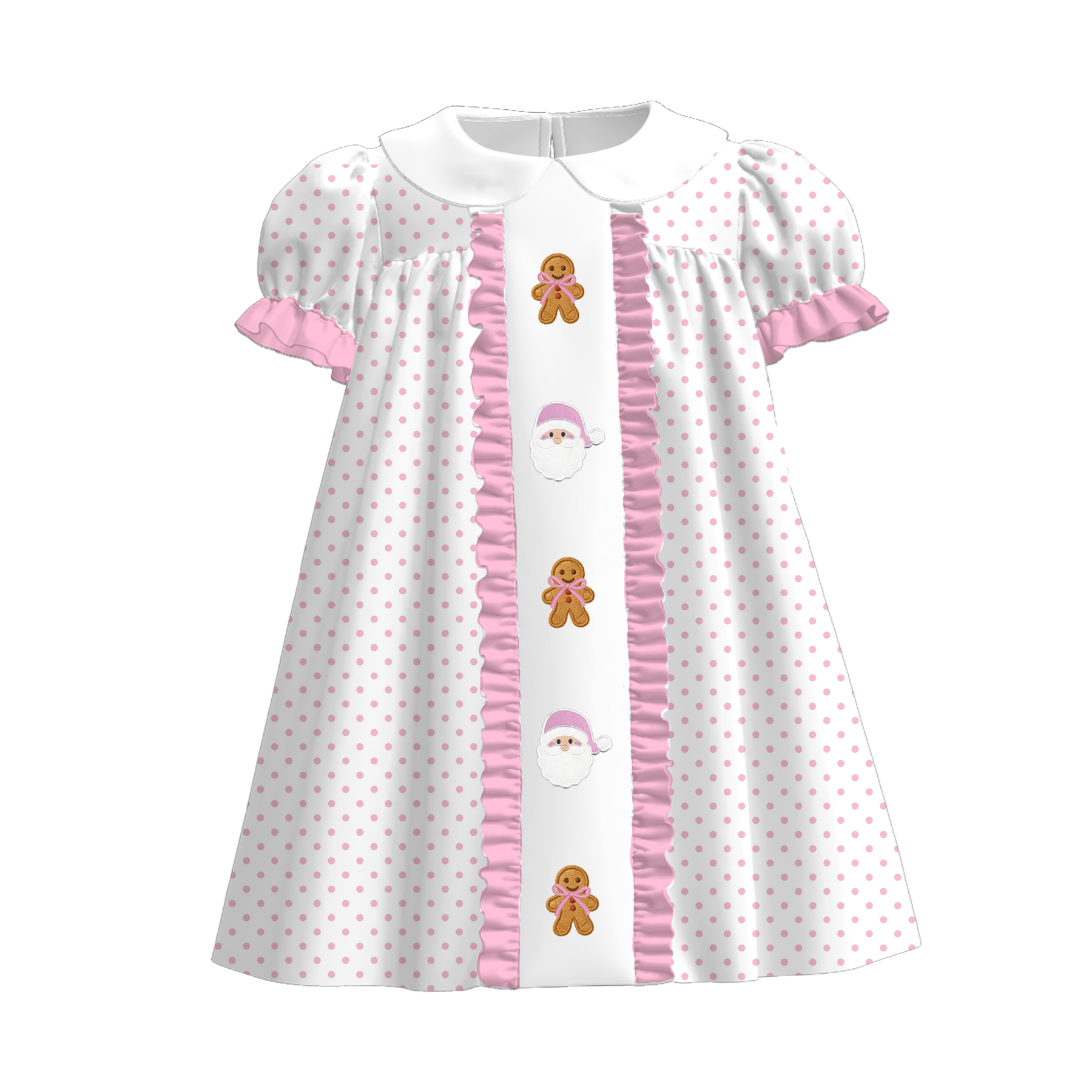 (Pre Order)Sisters Christmas Embroidery Dress&Romper