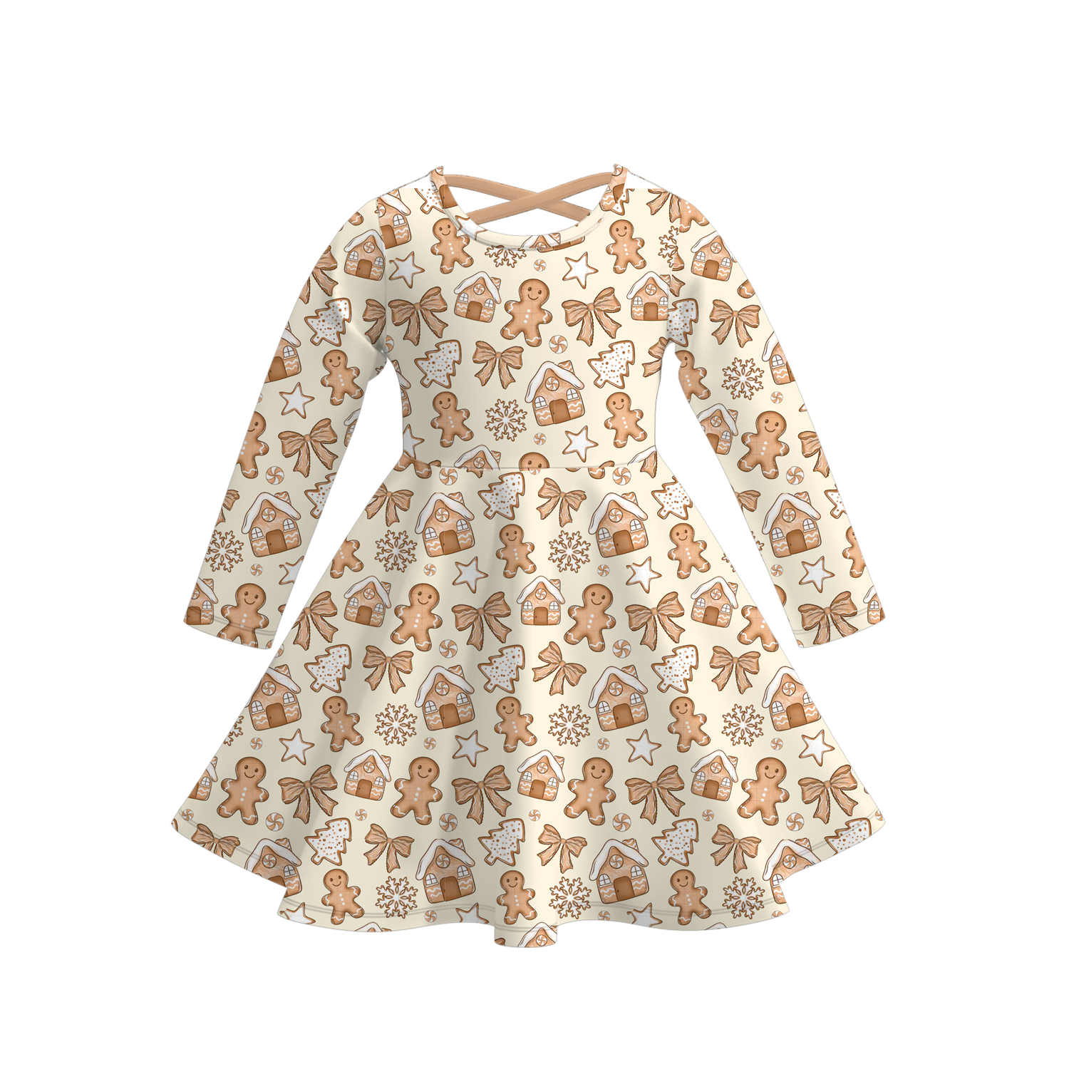 (Pre Order)Sisters Christmas Print Dress&Shorts Set