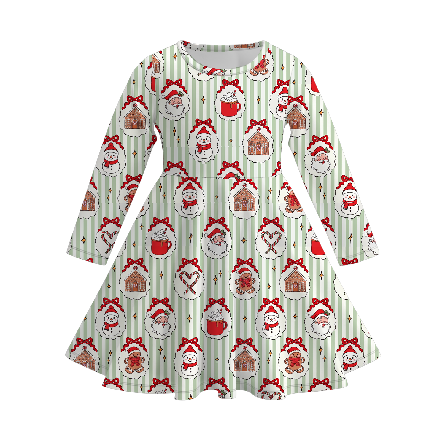 (Pre Order)Sisters Christmas Print Dress,Set&Romper