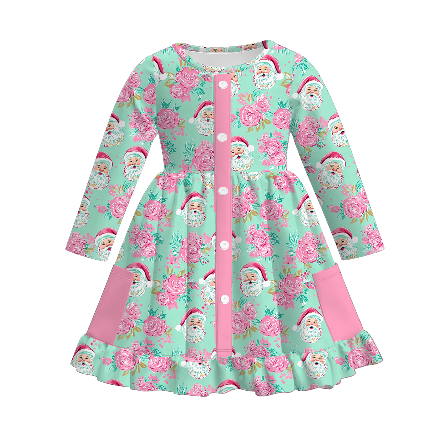 (Pre Order)Sisters Christmas Print Dress