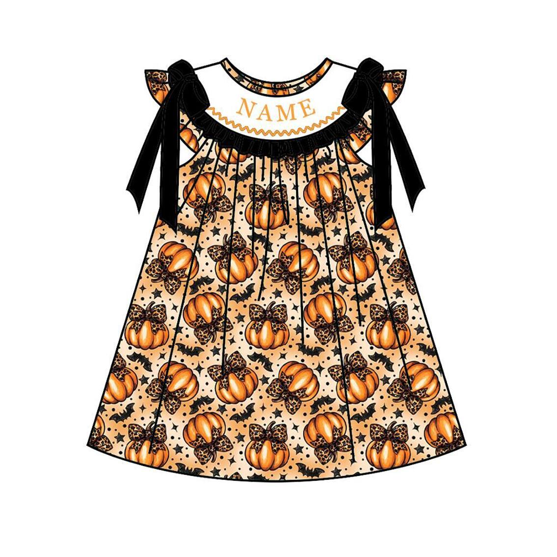 (Weekly Pre-Order)Siblings Pumpkin Embroidery Smocked Dress,Set&Romper(Ends 8.23)