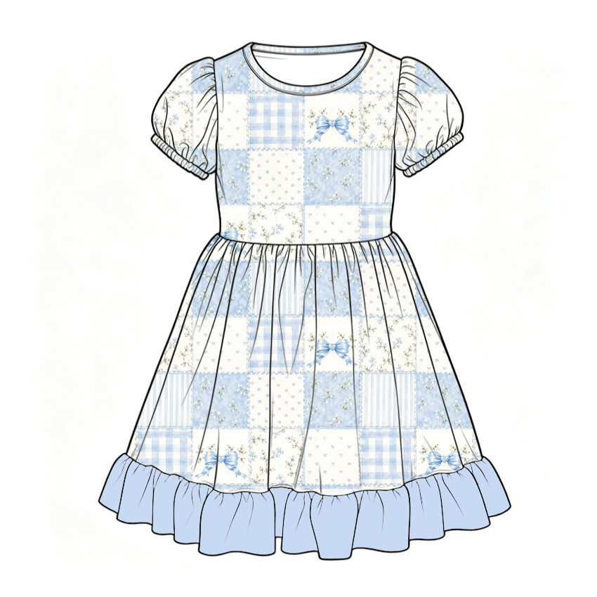 (Weekly Pre-Order)Family Fall Bow Print Dress,Set&Romper(Ends 9.20)
