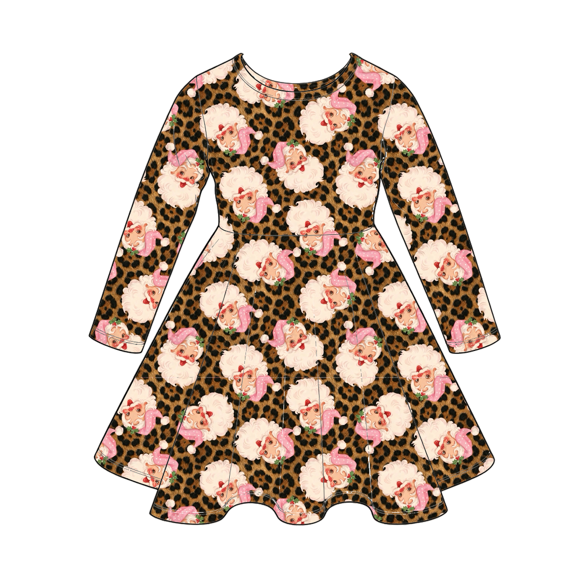 (Pre Order)Sisters Christmas Print Dress&Romper