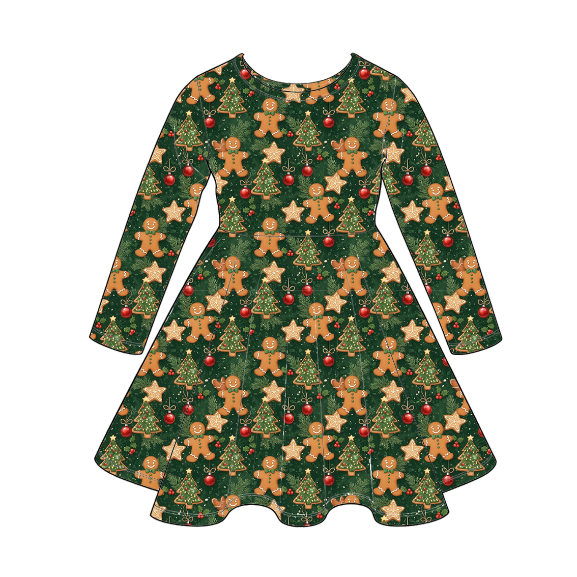 (Pre Order)Sisters Christmas Print Dress&Romper